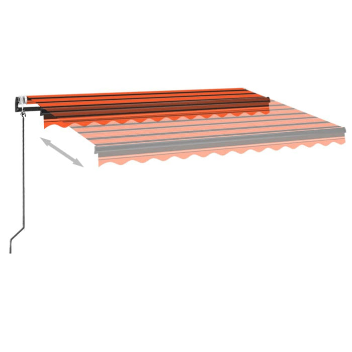Copertină retractabilă automat, portocaliu și maro, 300x250 cm WALTI