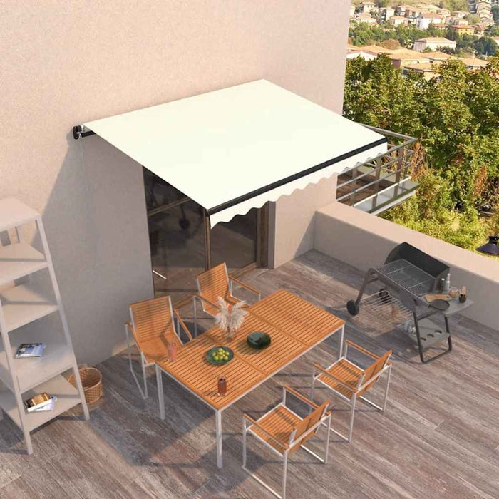 Copertină retractabilă manual, crem, 350x250 cm - WALTI WALTI