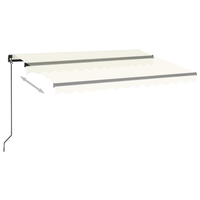 Copertină retractabilă manual cu LED, crem, 350x250 cm WALTI