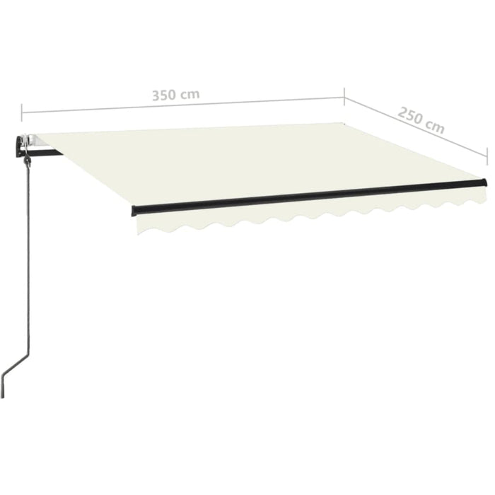 Copertină retractabilă automat, crem, 350x250 cm WALTI