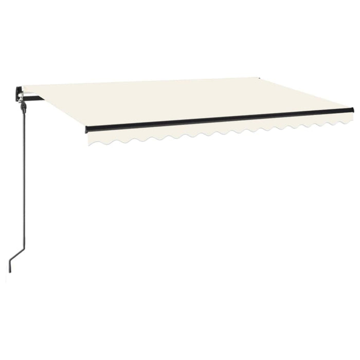 Copertină retractabilă manual cu LED, crem, 400x300 cm WALTI