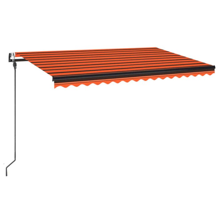 Copertină retractabilă automat, portocaliu și maro, 400x300 cm WALTI