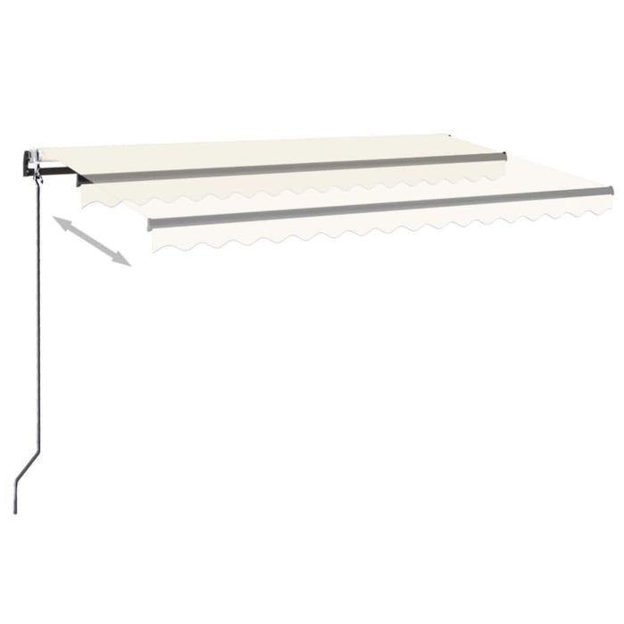 Copertină automată cu senzor vânt & LED, crem, 400x300 cm WALTI