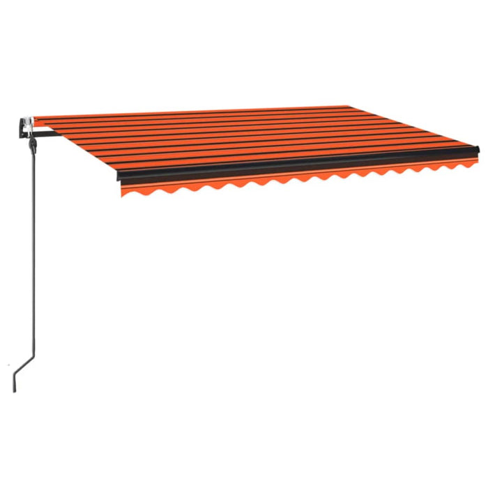 Copertină automată senzor vânt&LED, portocaliu/maro, 400x300 cm WALTI