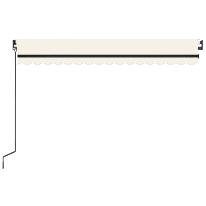 Copertină retractabilă manual cu LED, crem, 450x300 cm WALTI