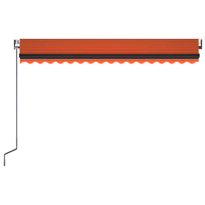 Copertină retractabilă automat, portocaliu și maro, 450x300 cm WALTI