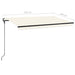 Copertină automată cu senzor vânt & LED, crem, 450x300 cm - WALTI WALTI