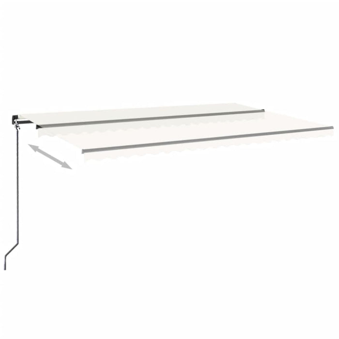 Copertină retractabilă manual, crem, 500x300 cm - WALTI WALTI