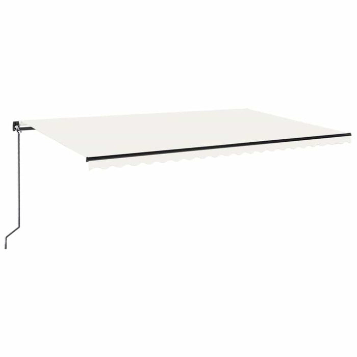 Copertină retractabilă manual cu LED, crem, 500x300 cm - WALTI WALTI