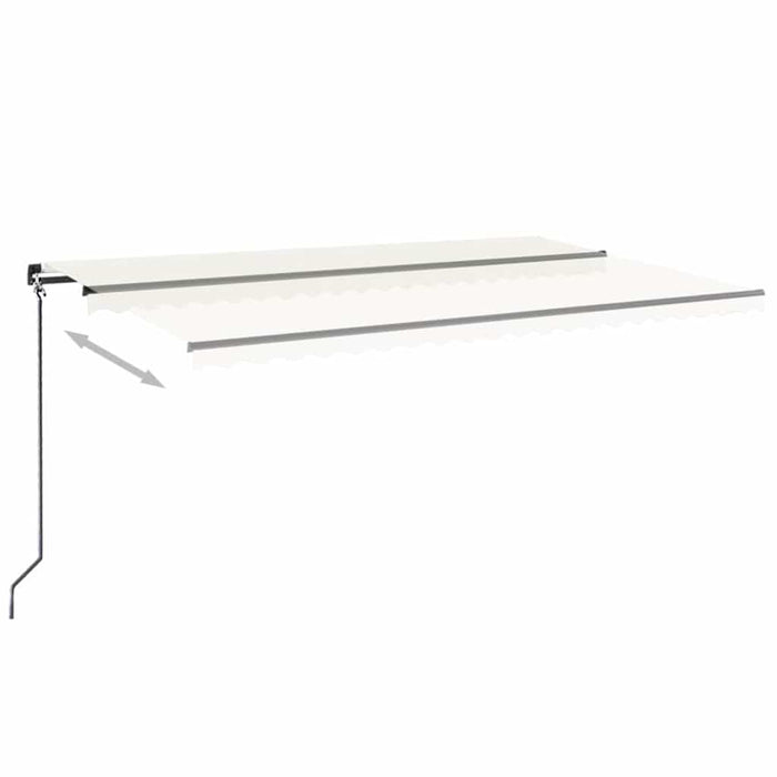 Copertină retractabilă manual cu LED, crem, 500x300 cm - WALTI WALTI