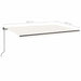 Copertină retractabilă manual cu LED, crem, 500x300 cm - WALTI WALTI