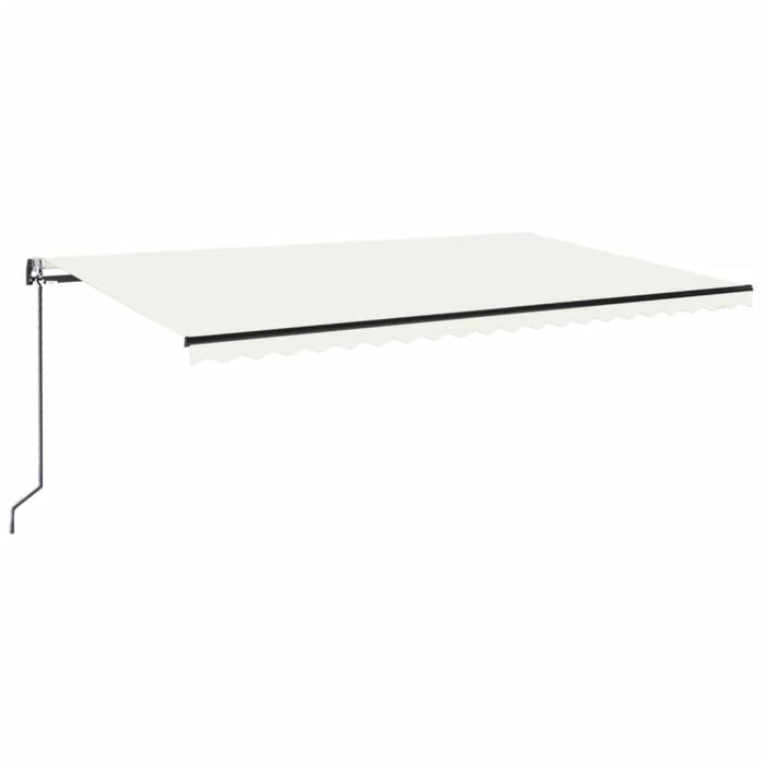 Copertină automată cu senzor vânt & LED, crem, 500x300 cm WALTI