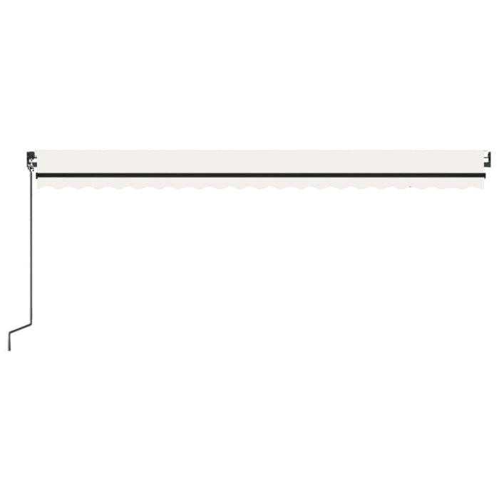 Copertină automată cu senzor vânt & LED, crem, 500x300 cm WALTI