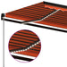 Copertină retractabilă manual LED, portocaliu/maro, 600x300 cm - WALTI WALTI