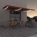 Copertină retractabilă manual LED, portocaliu/maro, 600x300 cm - WALTI WALTI