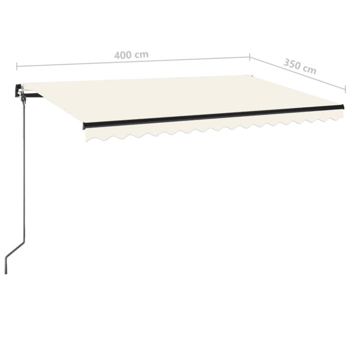 Copertină retractabilă manual, crem, 400x350 cm - WALTI WALTI