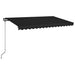 Copertină retractabilă manual, antracit, 400x350 cm - WALTI WALTI