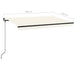 Copertină retractabilă manuală, cu LED, crem, 400x350 cm - WALTI WALTI