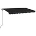 Copertină retractabilă manual LED, antracit, 400x350 cm - WALTI WALTI