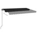Copertină retractabilă manual LED, antracit, 400x350 cm - WALTI WALTI