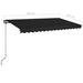 Copertină retractabilă manual LED, antracit, 400x350 cm - WALTI WALTI