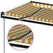 Copertină automată cu senzor vânt&LED, galben/alb, 400x350 cm - WALTI WALTI