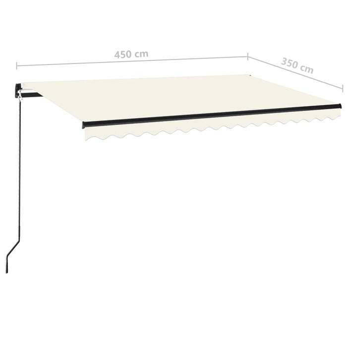 Copertină retractabilă manual, crem, 450x350 cm - WALTI WALTI