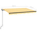 Copertină retractabilă manual, galben și alb, 450x350 cm - WALTI WALTI