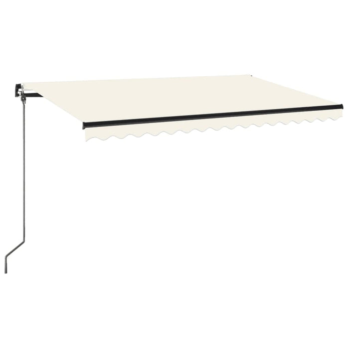 Copertină retractabilă manual cu LED, crem, 450x350 cm WALTI
