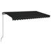 Copertină manuală retractabilă, cu LED, antracit, 450x350 cm - WALTI WALTI
