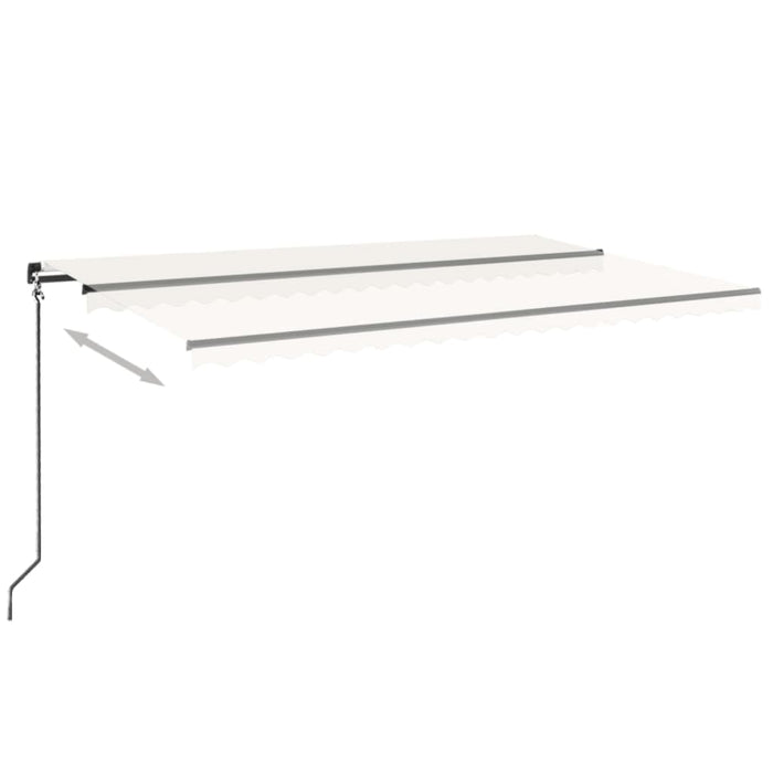 Copertină retractabilă manual, crem, 500x350 cm - WALTI WALTI