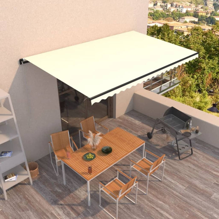 Copertină retractabilă manual, crem, 500x350 cm - WALTI WALTI