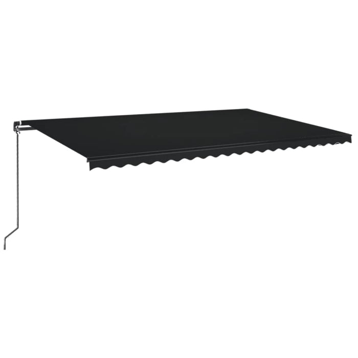Copertină retractabilă manual, antracit, 500x350 cm - WALTI WALTI