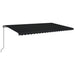 Copertină retractabilă manual, antracit, 500x350 cm - WALTI WALTI