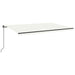 Copertină retractabilă manual cu LED, crem, 500x350 cm - WALTI WALTI