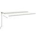 Copertină retractabilă manual cu LED, crem, 500x350 cm - WALTI WALTI