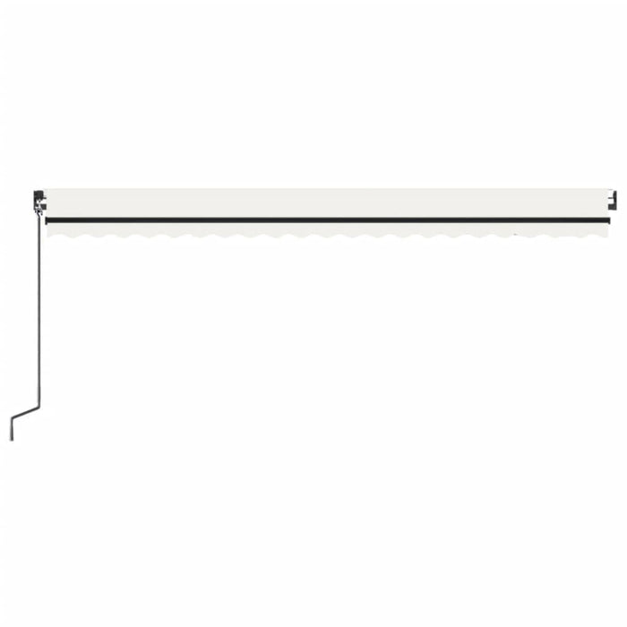 Copertină retractabilă manual cu LED, crem, 500x350 cm - WALTI WALTI