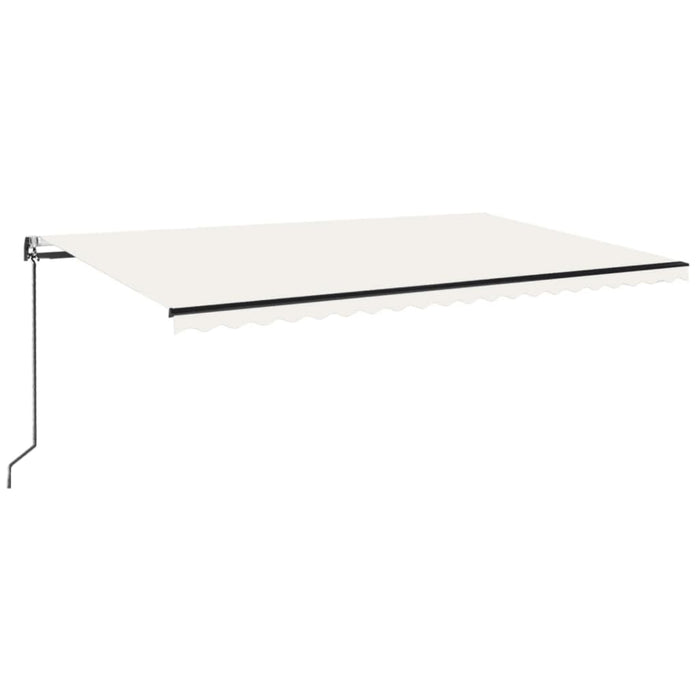 Copertină automată cu senzor vânt & LED, crem, 500x350 cm - WALTI WALTI