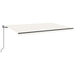 Copertină automată cu senzor vânt & LED, crem, 500x350 cm - WALTI WALTI