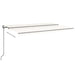 Copertină automată cu senzor vânt & LED, crem, 500x350 cm - WALTI WALTI