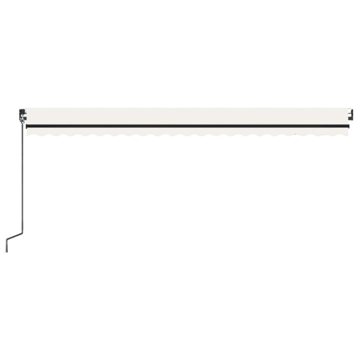 Copertină automată cu senzor vânt & LED, crem, 500x350 cm - WALTI WALTI
