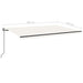 Copertină automată cu senzor vânt & LED, crem, 500x350 cm - WALTI WALTI