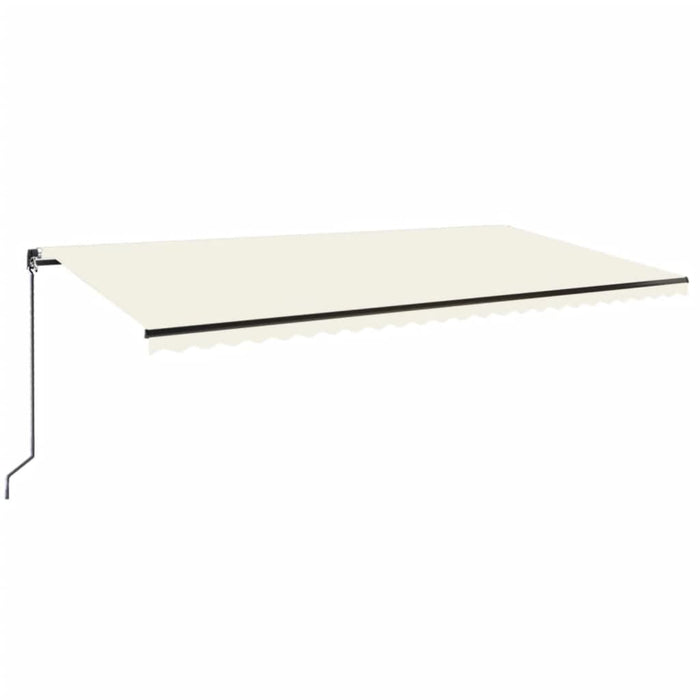 Copertină retractabilă manual, crem, 600x350 cm WALTI