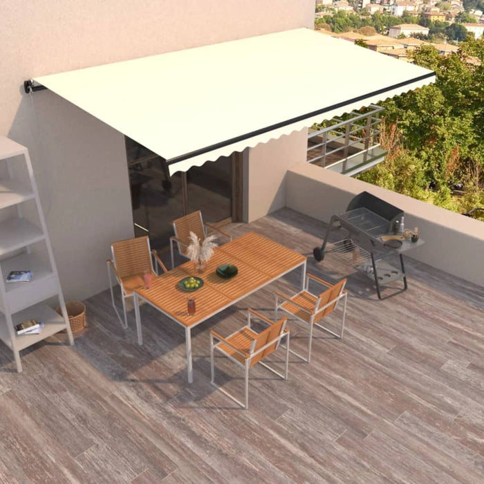 Copertină retractabilă manual, crem, 600x350 cm WALTI