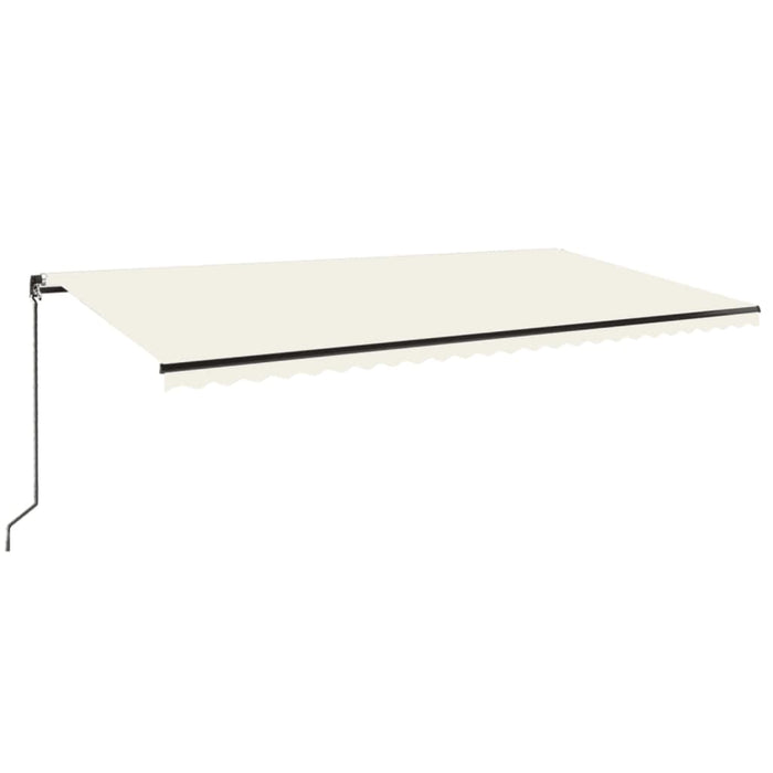 Copertină retractabilă manual cu LED, crem, 600x350 cm WALTI