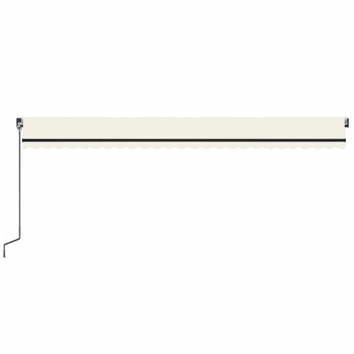 Copertină retractabilă manual cu LED, crem, 600x350 cm WALTI