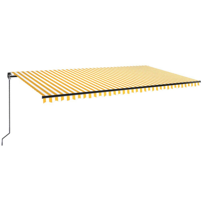 Copertină retractabilă manual cu LED, galben și alb, 600x350 cm - WALTI WALTI