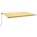 Copertină retractabilă manual cu LED, galben și alb, 600x350 cm - WALTI WALTI
