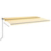 Copertină retractabilă manual cu LED, galben și alb, 600x350 cm - WALTI WALTI