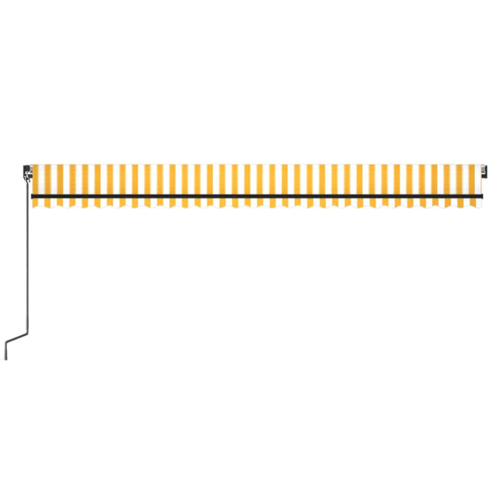 Copertină retractabilă manual cu LED, galben și alb, 600x350 cm - WALTI WALTI